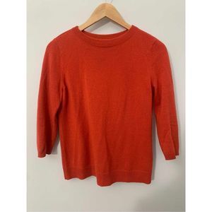Talbots EUC Orange Cashmere Sweater M